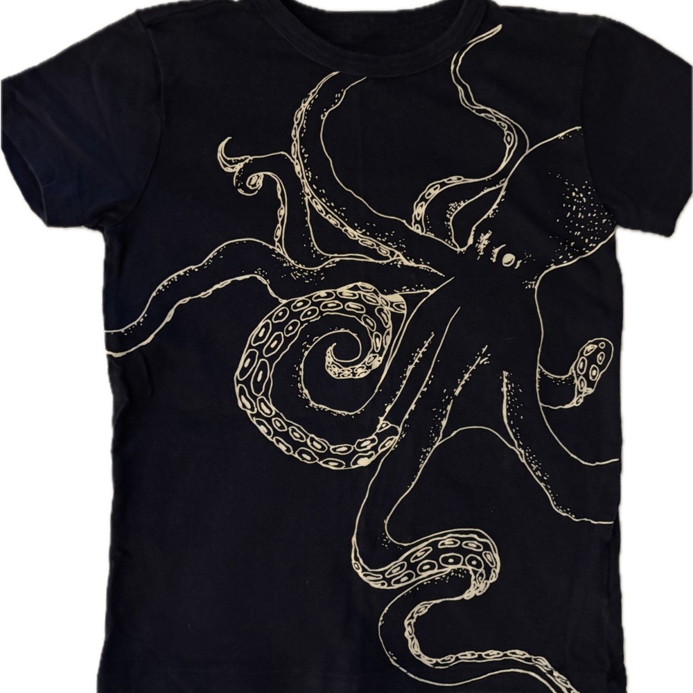 3 for $15 JCrew Octopus Graphic Kids T-Shirt - Navy